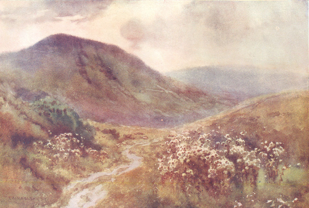 Mam Tor, the Peak District. Derbyshire. By Ernest Haslehust 1920 old print
